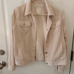 LC Lauren Conrad Light Beige Corduroy Jacket